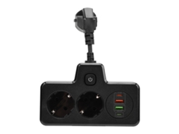 Regleta de Parede com Interruptor 25W 2 Usb e 2 Usb C 3 Portas Store