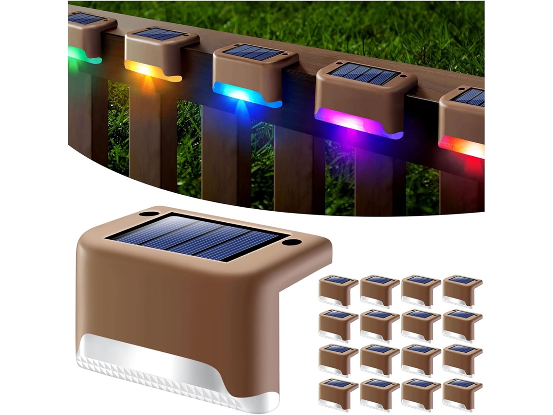 Luzes Solares para Deck, Conjunto com 16 Unidades AQUAFORGE