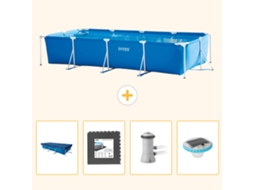 Intex Piscina Com Estrutura Retangular - 450x220x84 Cm - 5-peças S86