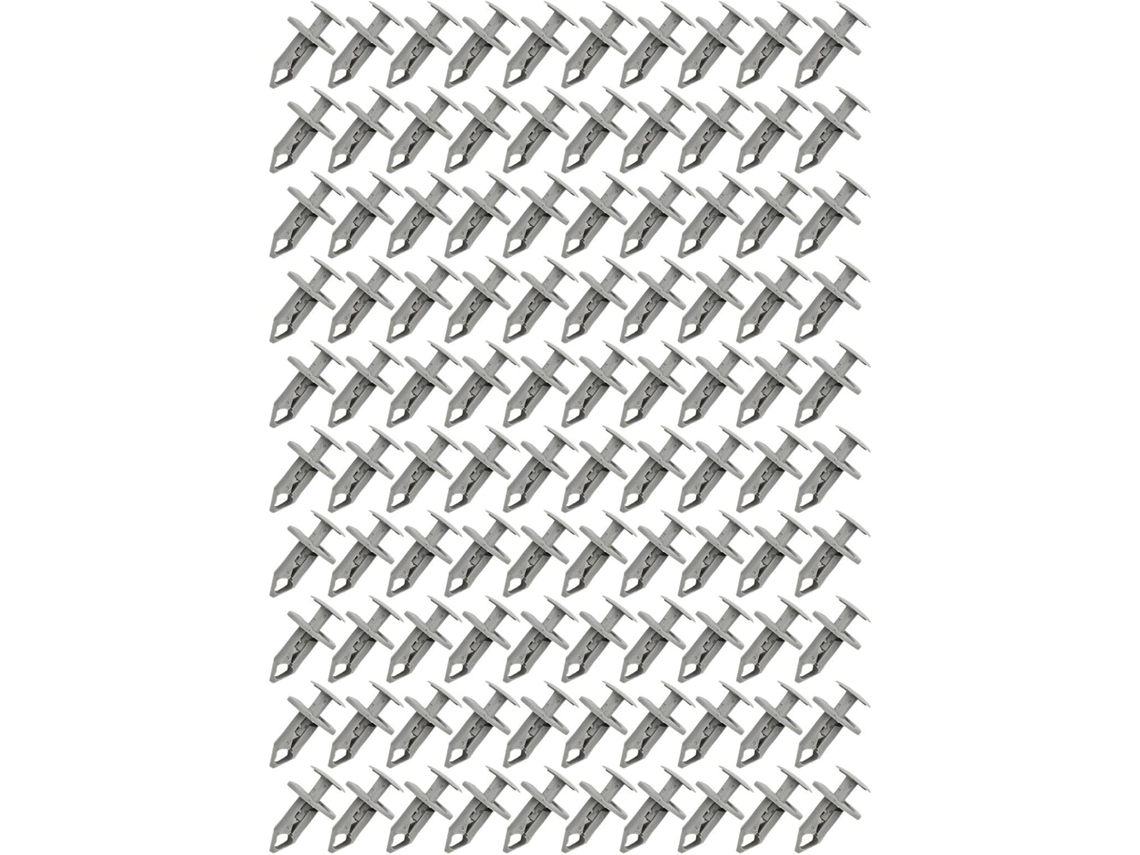 Clips de plástico cinza para Paineis Portas, compatíveis com os modelos T4, T5 e T6, para fixação de acabamentos.