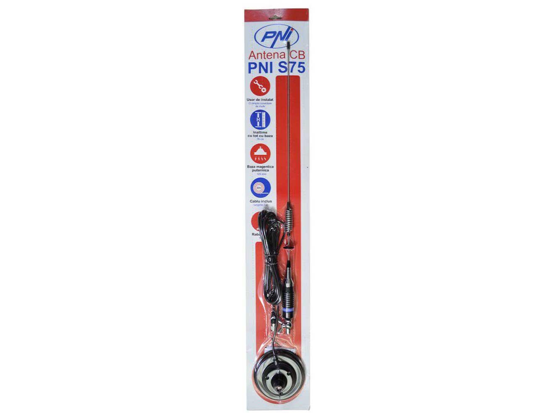 Pni Antena Cb com Borboleta S75 26-28Mhz 250W+Base Magnética