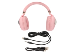 Fone de Ouvido Gamer Bluetooth LAXISCREED Rosa Led