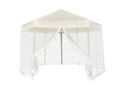 Vidaxl Tenda Festas Pop-up Hexagonal 6 Paredes 3,6x3,1 M Branco Creme
