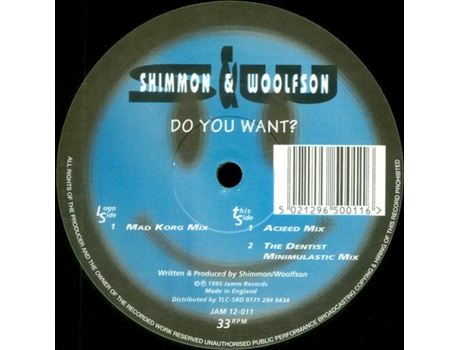 Vinil Do You Want Jamm Records
