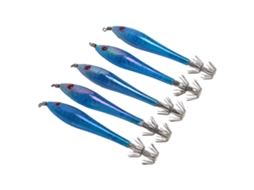 Isca Artificial Lula Duplo Gancho Azul 5pcs