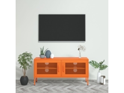 Vidaxl Móvel De Tv Aço 105x35x50 Cm Laranja