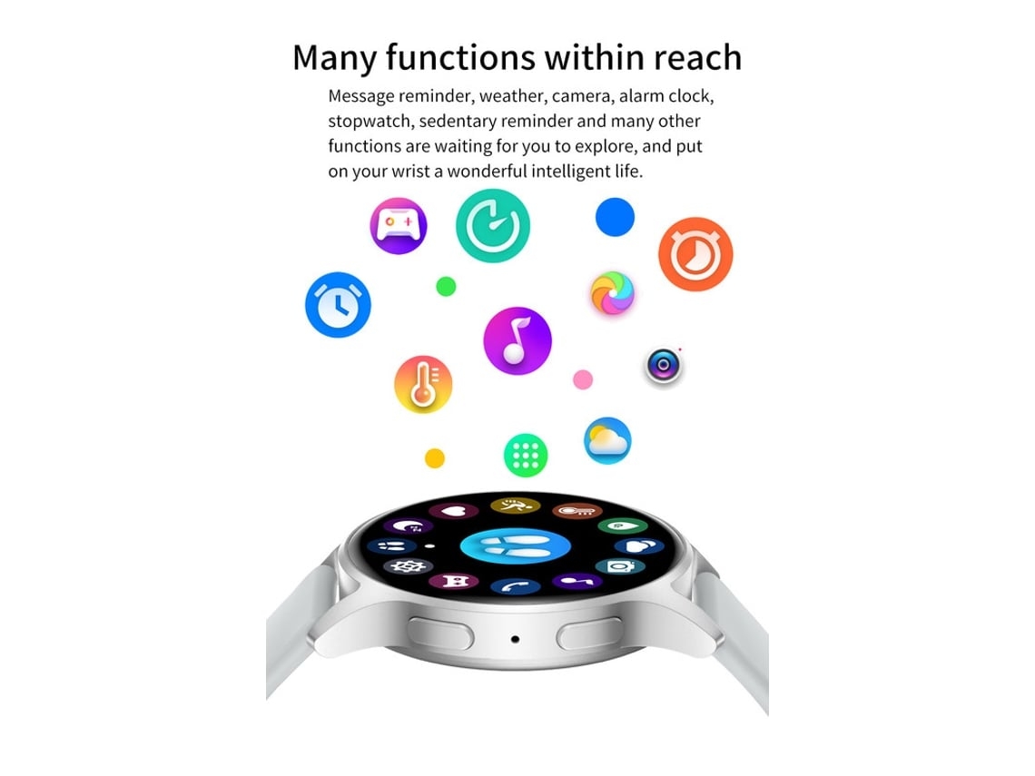 Smartwatch NISSGU Ecrã Hd de 1 28'' Prateado
