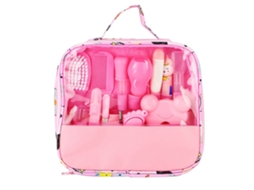 2026 13pcs Set de Cuidado de Uñas Y Limpieza para Bebé Herramientas de Cuidado Personal Diario Bolsa Rosa