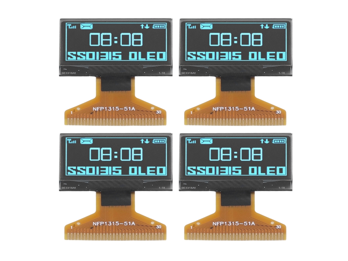 Módulo de Tela LCD 128x64 0,96 polegadas 4 peças camada de plástico fina 30pin azul | S/MARCA