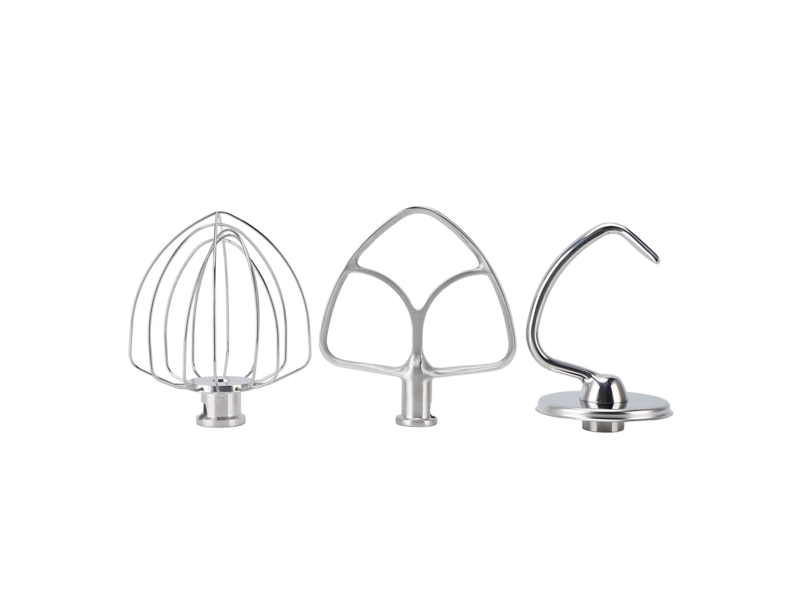 Primerox 3pcs Acessórios Batedor de Mesa Aço Inoxidável Gancho Massa Flat Whisk Fouet para Cozinha