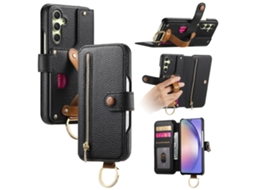 Capa Panoona Para Samsung Galaxy S26plus , Com Fivela De Anel Para Pulseiraem Couro Preto