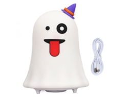 2026 lâmpada de Noite Fofa Fantasma com 7 Cores Carregamento Usb Silicone e Abs para Quarto de Crianças Halloween