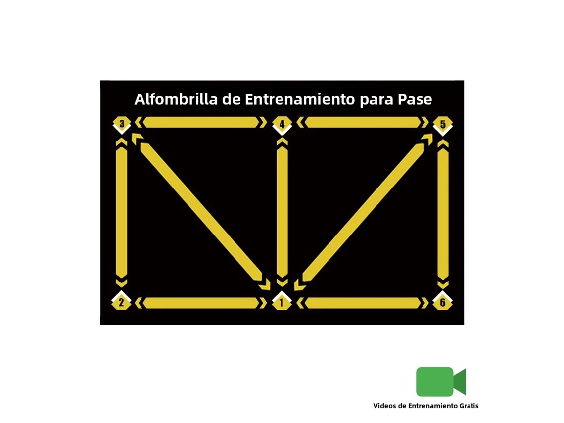 Tapete de Treino de Futebol MDUG (amarelo, 60x90cm) dobrável, antiderrapante para crianças