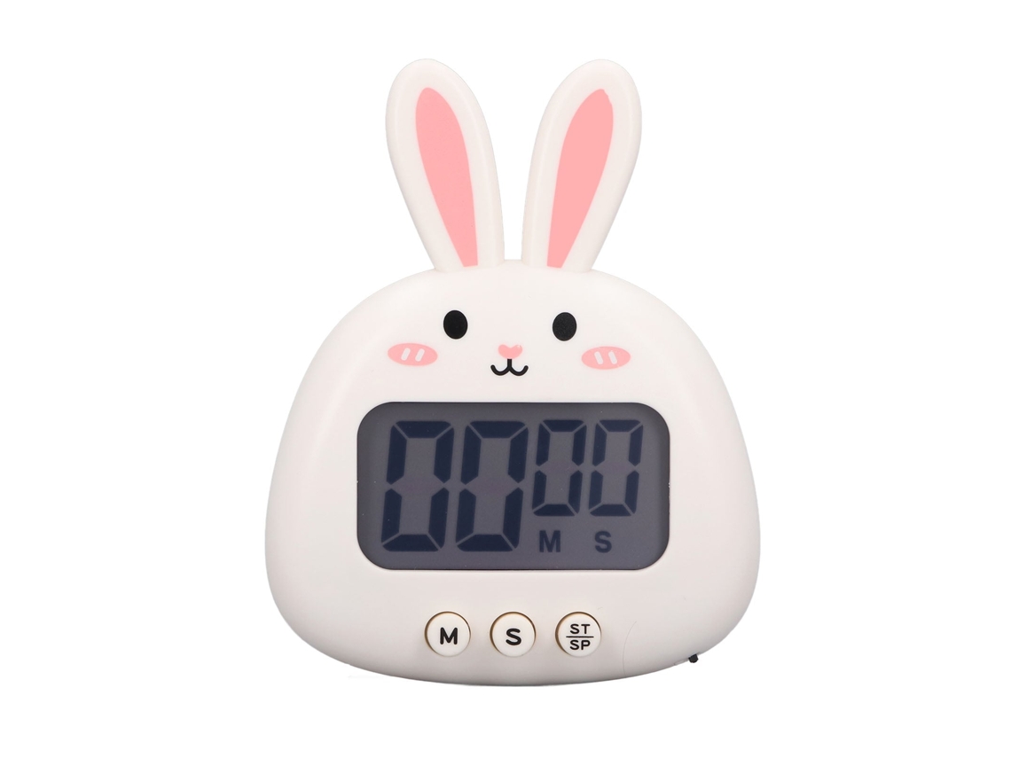 Timer Digital Cartoon LAXISCREED Cozinha Branco Coelho