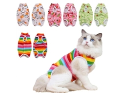 Traje de Recuperação Postoperatorio para Gatos, Anti lameado, XL, Arcoíris S/MARCA