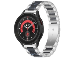 Pulseira De Metal Resinado Intercalada Para Galaxy Watch 5 Pro 45mm