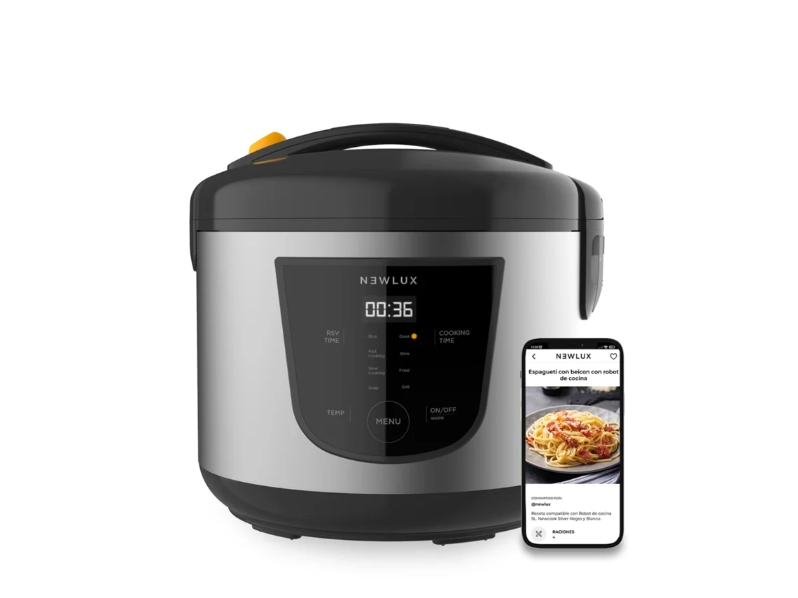 Robô de Cozinha NEWLUX Smart Chef V50 Programável Preto (5 L)