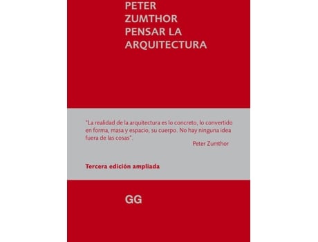 Livro Pensar La Aquitectura de Peter Zumthor