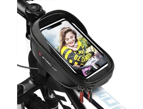 Bolsa Quadro Bicicleta para Smartphone - SOSENFER - Preto - Impermeável - Tela Touch - 195x105mm SOSENFER