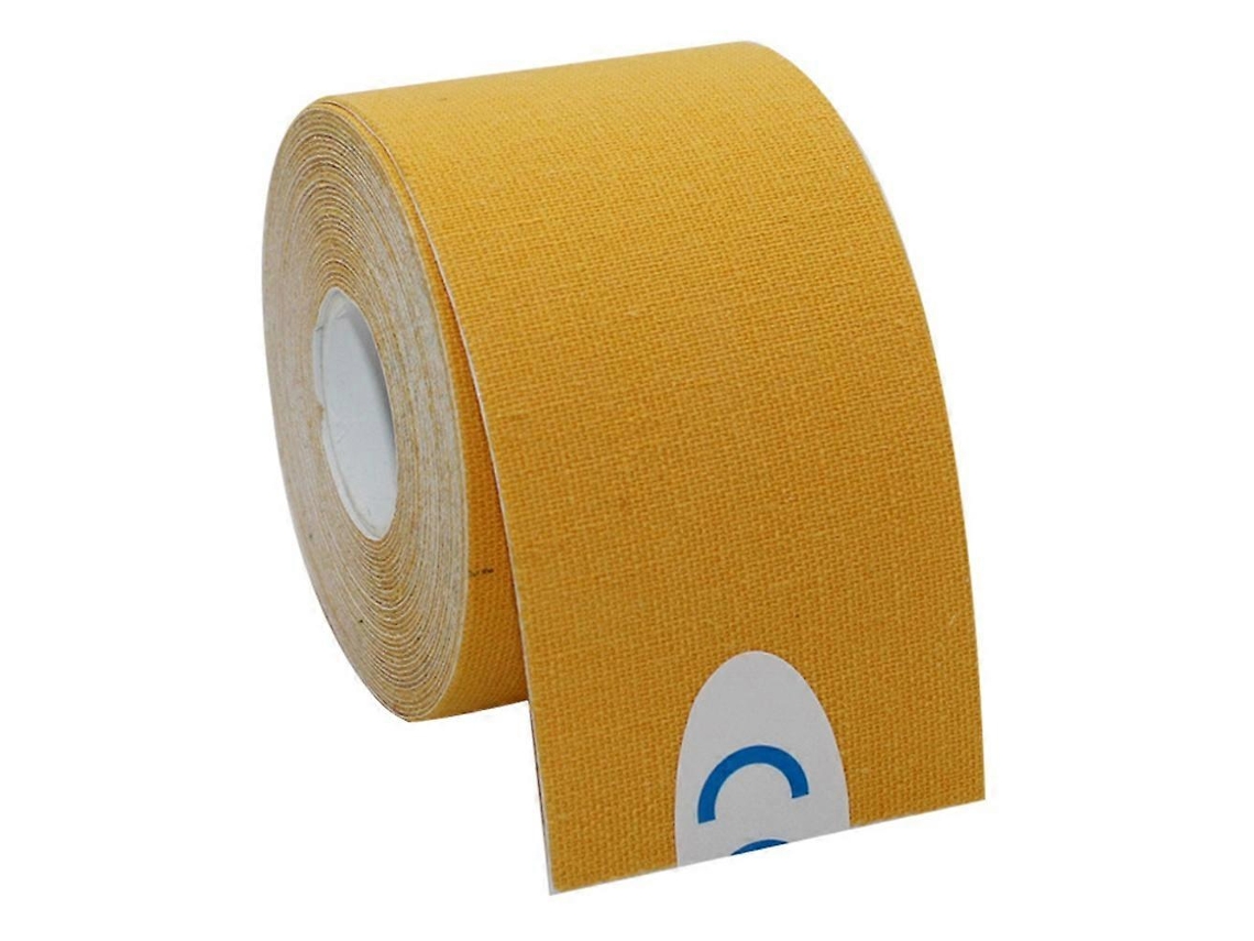 Rolo De Fita Cinesiológica De 5 Cm X 5 M Para Terapia Esportiva, Suporte Para Músculos, Joelhos, Pulsos E Ombros Amarelo Aquaforge (amarelo)