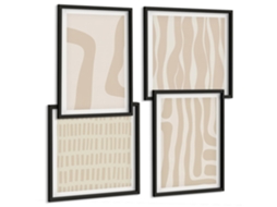 Composição De Quadros Gráficos Estilosos Minimalistas Espelharte (4 Peças)