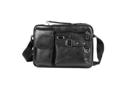 Bolsa Masculina Couro Pu Retro Com Alça Ajustável Tablet