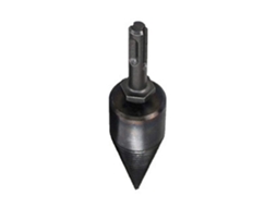 Broca para rachar madeira de 42 mm, haste redonda, aço, cone de rosca antiderrapante para lenha e madeira.