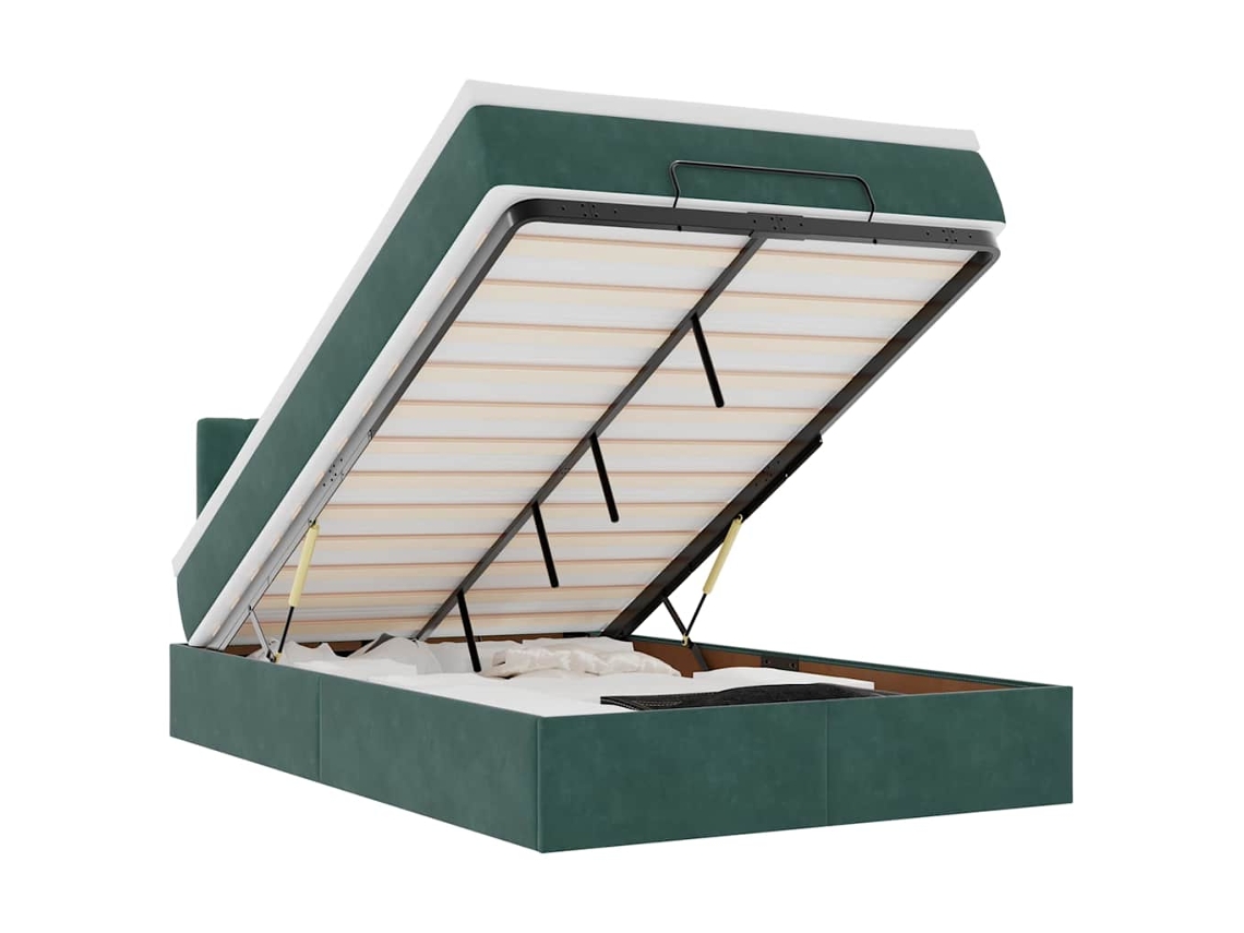 Ottoman Bed, Ottoman Beds Vidaxl Verde Veludo (120 X 200 Cm)