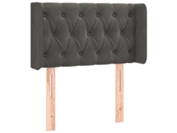 Headboard, Headboards Vidaxl Cinzeto Veludo (83 X 16 X 78/88 Cm)