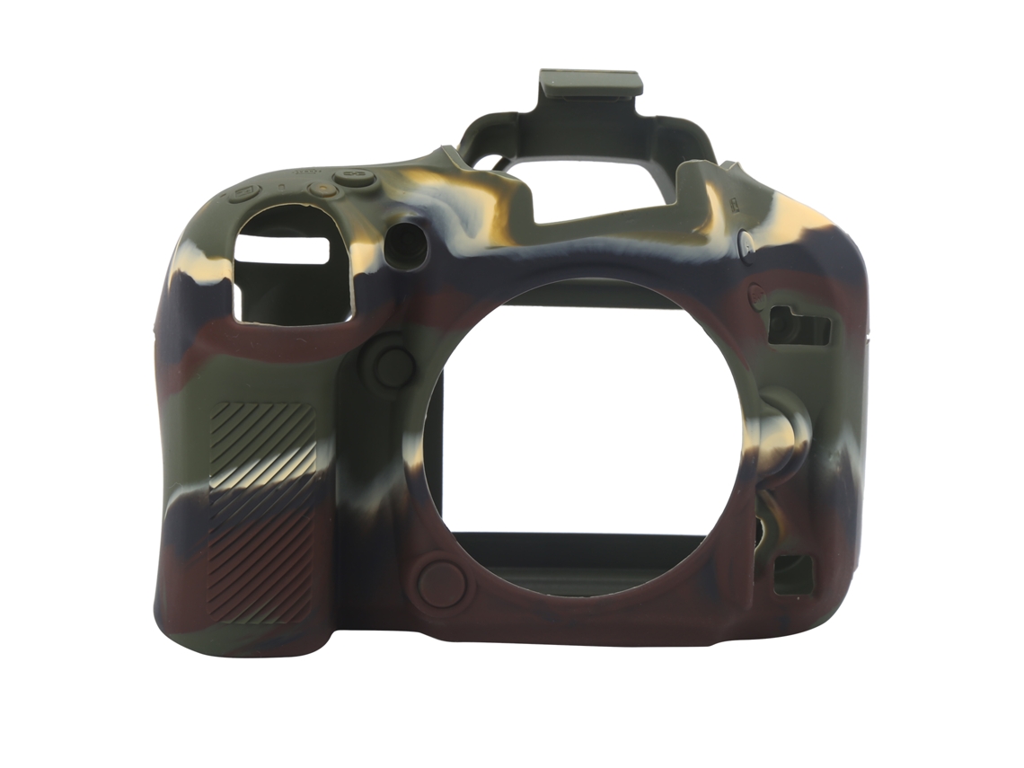 Capa protetora de silicone para câmera digital Nikon D600/D610, camuflada e resistente a impactos.