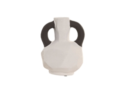 Vaso Home Esprit Branco Cinzento Grés 14 X 14 X 19 Cm