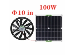 Ventilador Solar 10 Polegadas 18v Painel de Silício para Casa de Pet