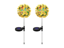 Lâmpada De Bola De Flores De Crisântemo Movida A Energia Solar Olysi Shop