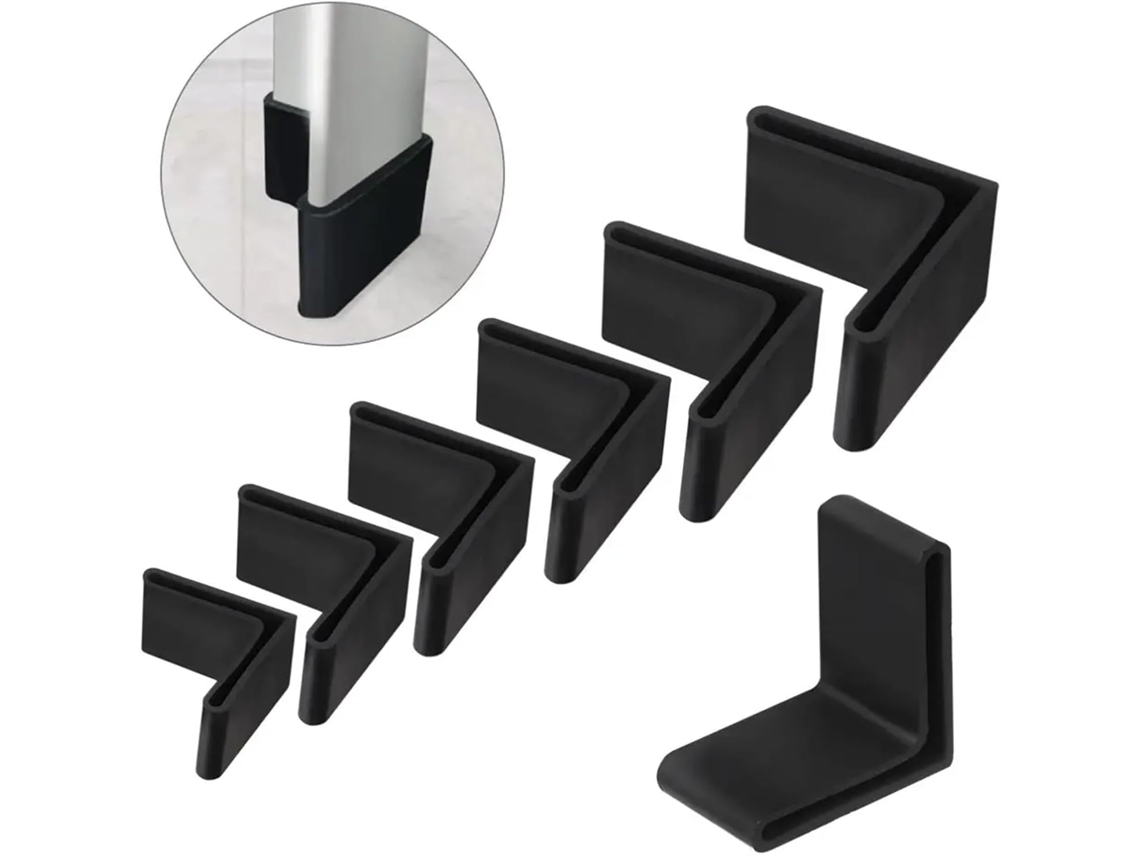 Conjunto de 4 Protetores Borracha 35x35mm 4 P, Resistente