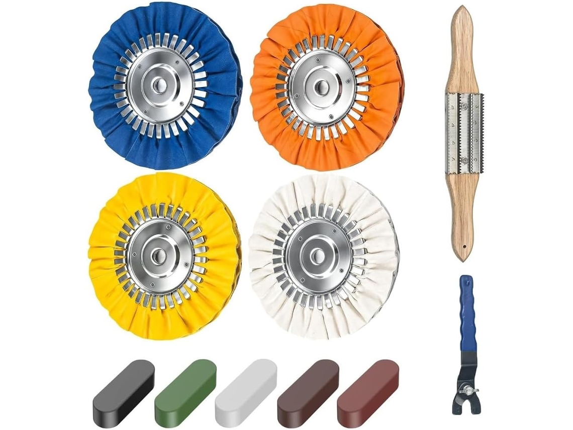 Kit De Roda De Polimento De Alumínio De 6 Polegadas Sem Flange