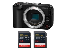Eos R50 V + 2 Sandisk 64gb Extreme Pro Uhs ii Sdxc + Ebook “20 Dicas para Fotos Que Impressionam” CANON