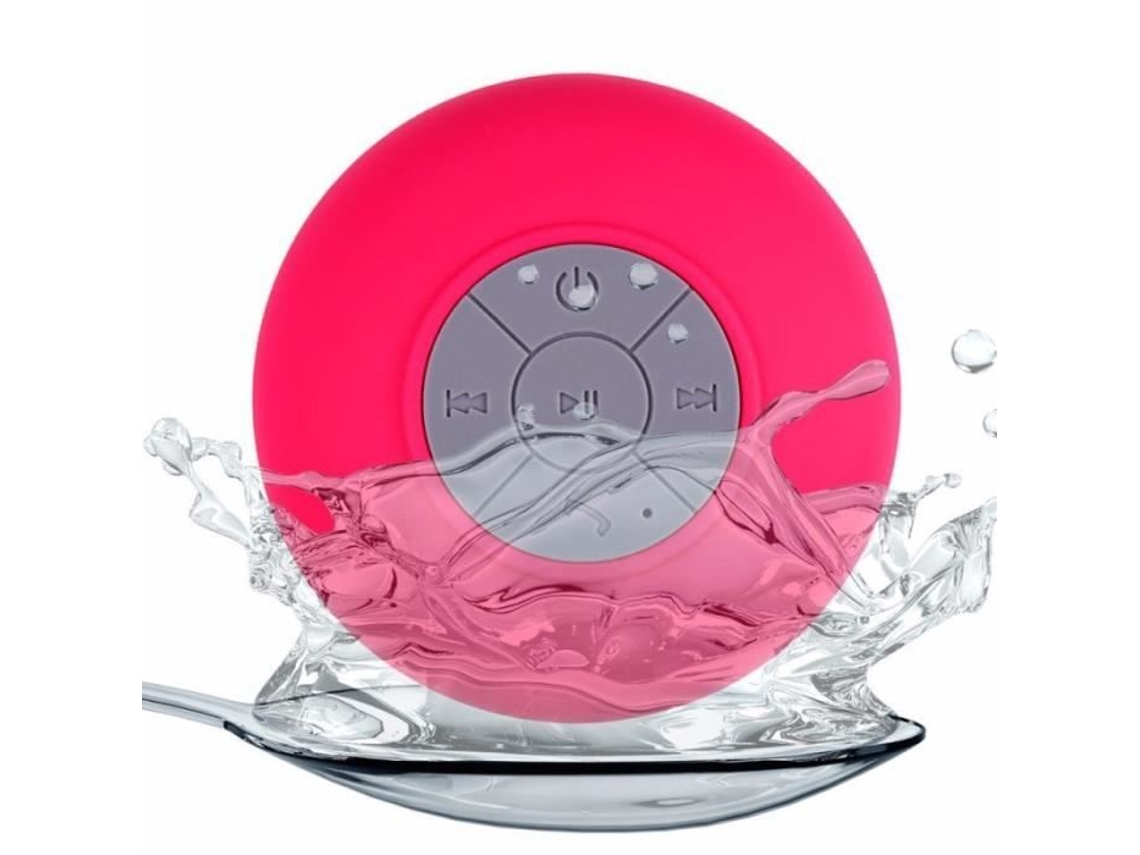 Alto-falante Bluetooth estéreo portátil à prova dágua sem fio-rosa