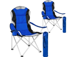 Tectake Cadeira De Campismo Acolchoada, Azul