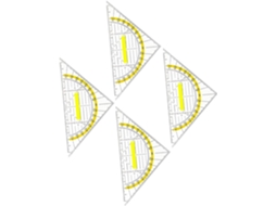 Conjunto Tofficu De 4 Réguas Triangulares Multifuncionais Com Cabo
