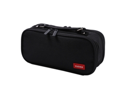 Estojo Oval Plano em L, 24 Cm, Preto BRILVIBERA (preto)