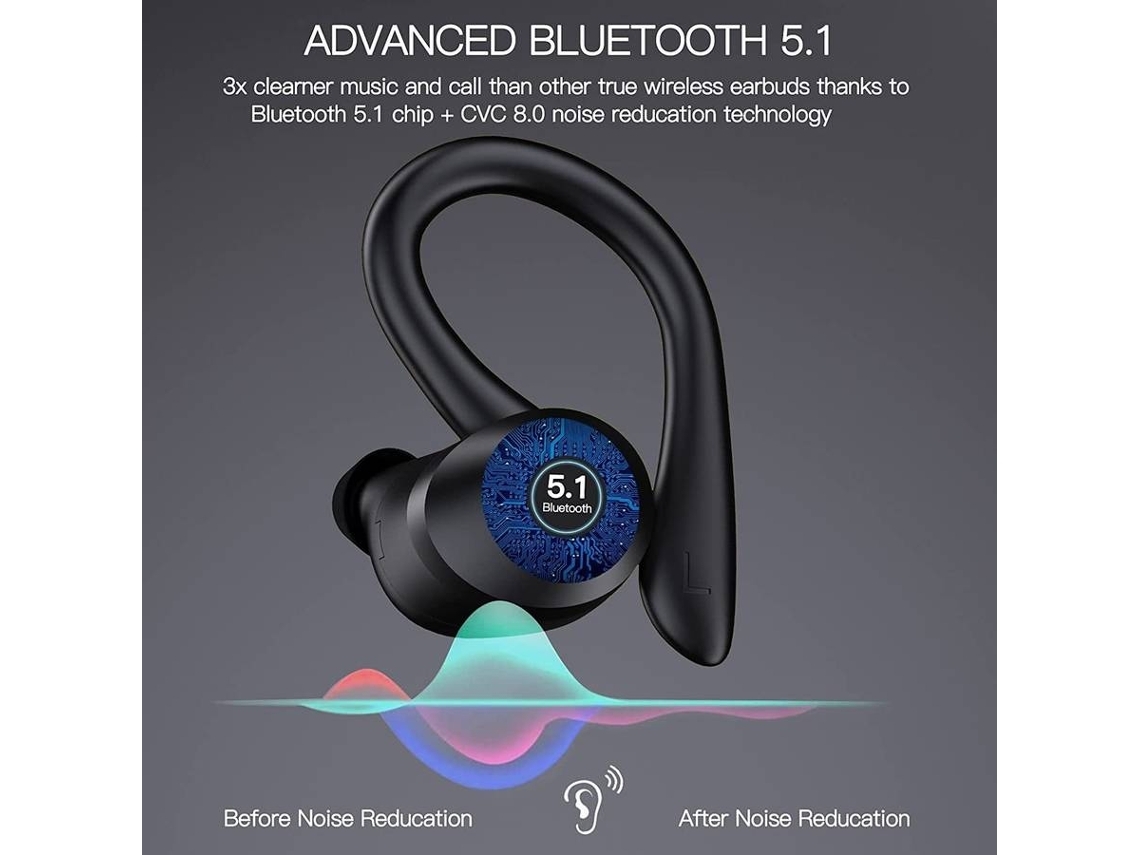 Auriculares Bluetooth True Wireless 5.1 Sport s IP7 Impermeable