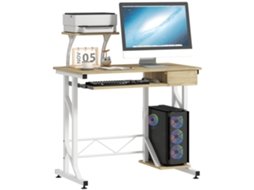 Desk Table Study Table With Keyboard Tray And Drawer Computer Table For Office 90x50x100 Cm Oak
