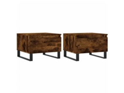 Conjunto de 2 mesas de centro em carvalho fumado MAISON EXCLUSIVE 50x46x35 cm