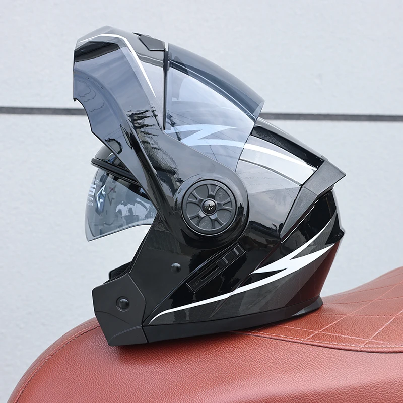 Capacete Modular Flip-top Com Certificação (s)dot, Unissex, Feito De Material Abs.