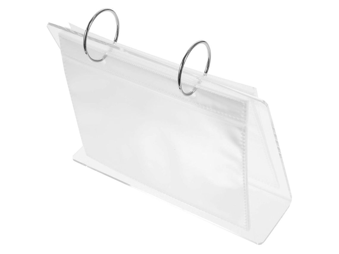Álbum de Fotos em Acrílico para Mesa, para Armazenamento de 1 Livro de Fotos Transparente BRILVIBERA