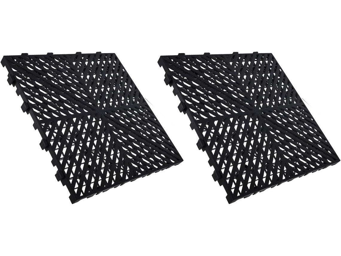 Pisos Modulares De 40x40 Cm Em Plástico Perfurado Antiderrapante Para Ambientes Internos.