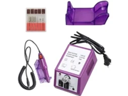 Conjunto violeta profissional kit de broca de unhas polidor arquivo broca de unhas dispositivo elétrico para manicure pedicure S/MARCA