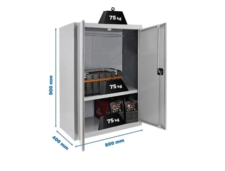 Simonlocker Prof.mon.multi Armário Multiuso Metálico. 90x80x40 2/1 Cinza