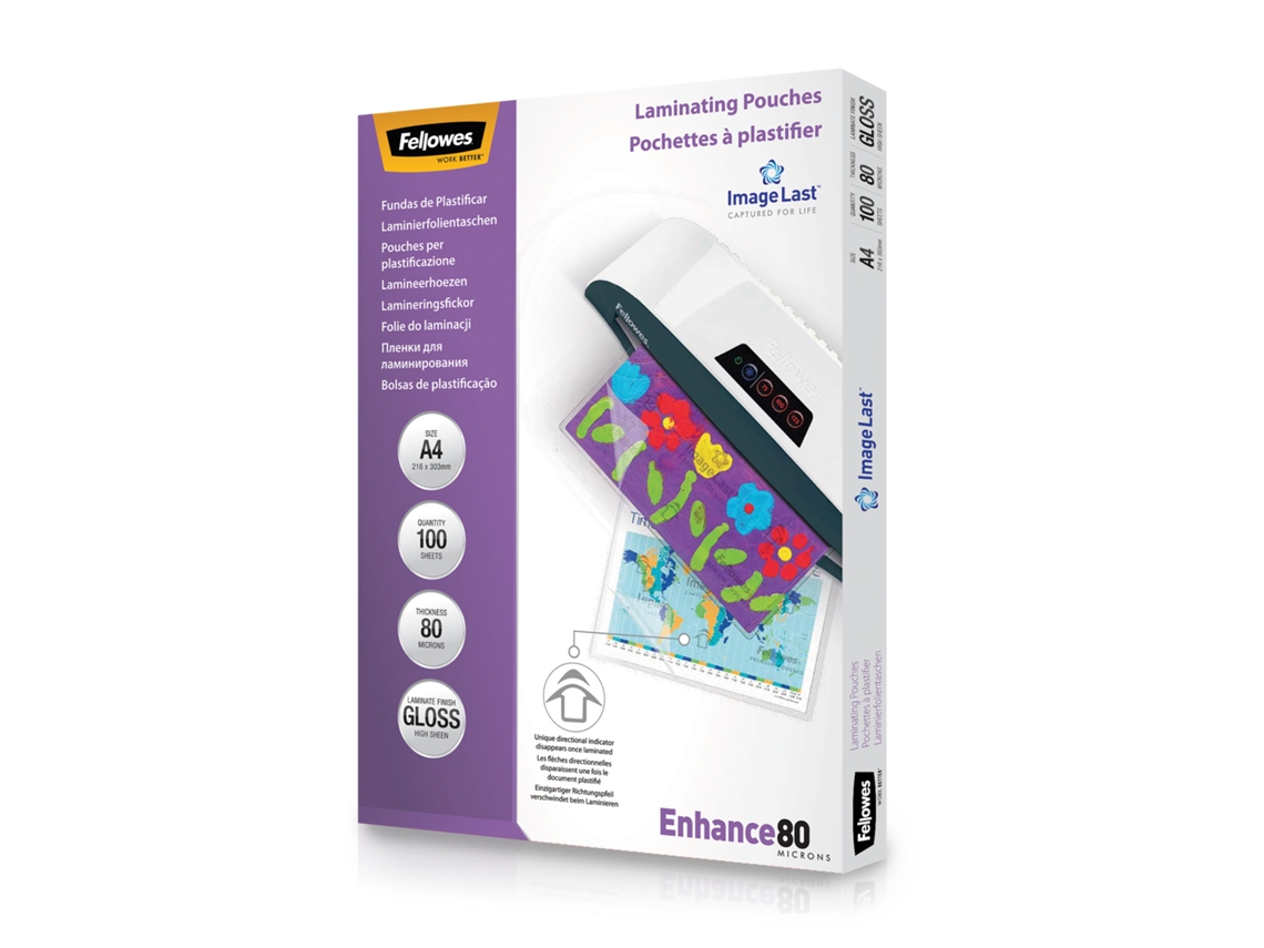 Bolsas de Plastificação FELLOWES 5306114 Brilho (100 un - A4)