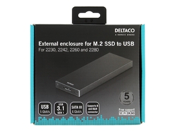 Deltaco Map-K16N Caixa para Discos Rígidos Compartimento Ssd Preto M.2
